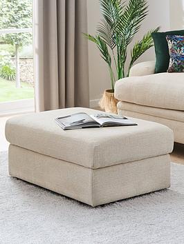 Product photograph of Very Home Trieste Fabric Footstool from very.co.uk