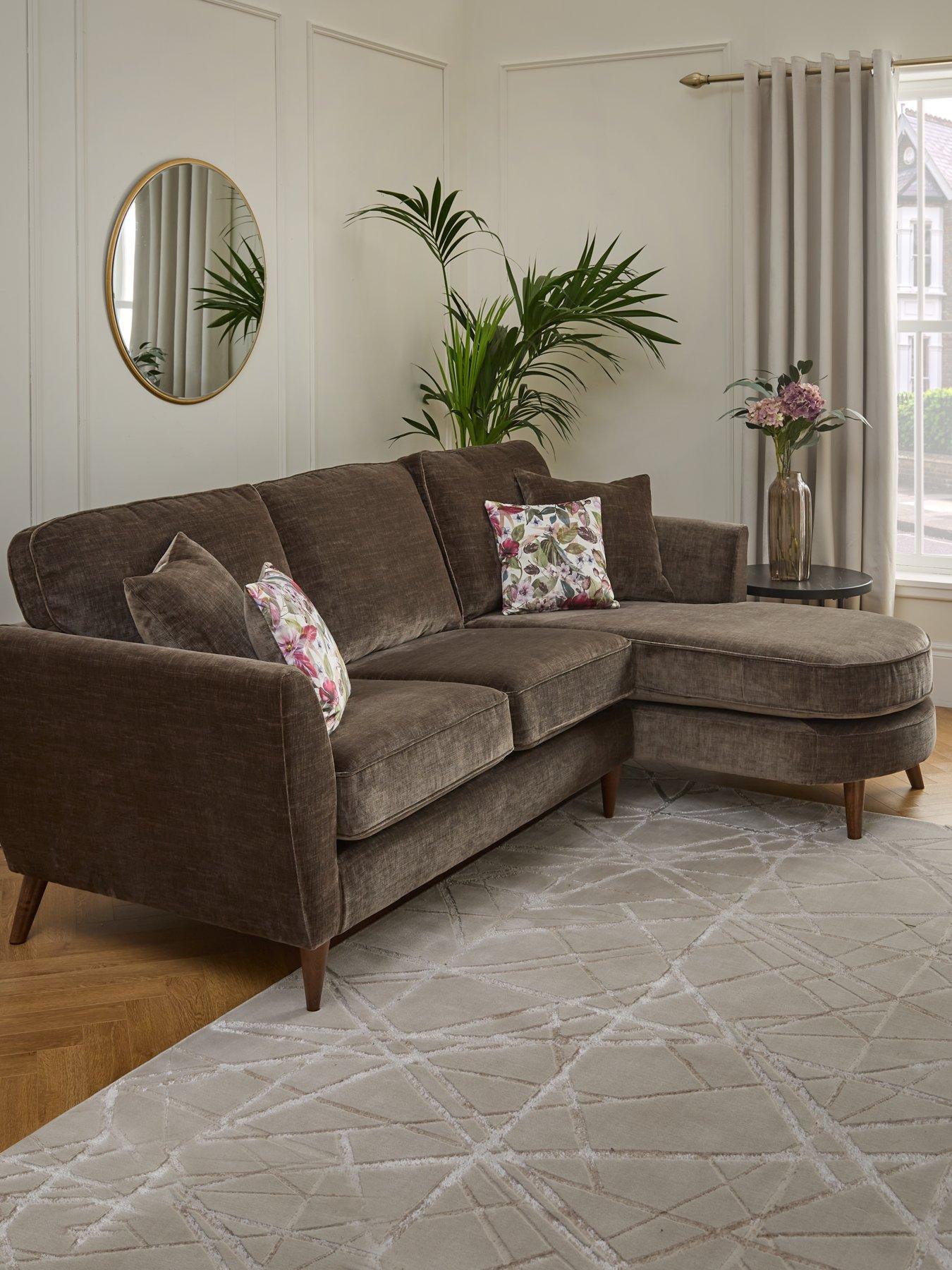 Product photograph of Very Home Antigua Right Hand Fabric Chaise Sofa from very.co.uk