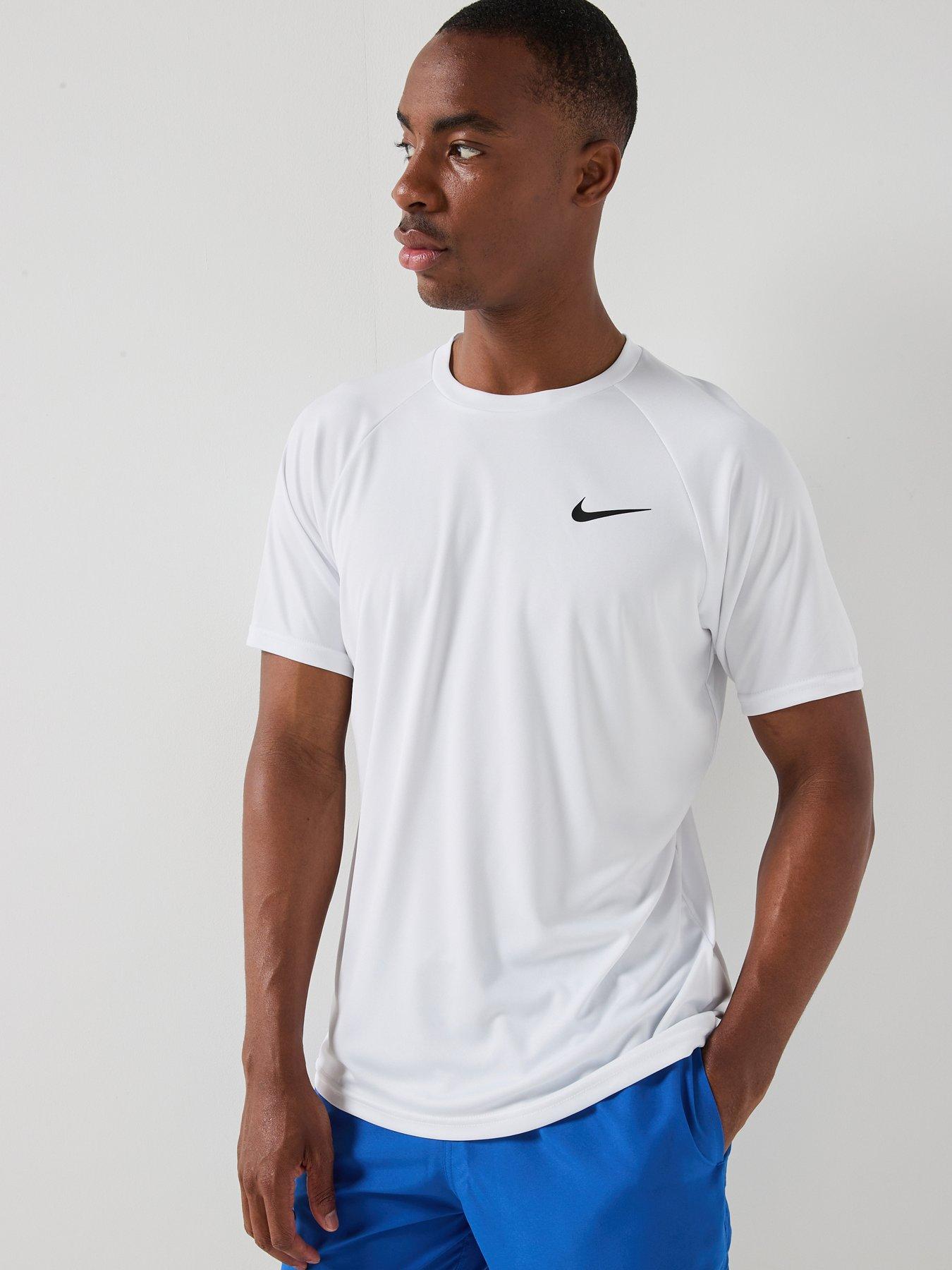 Image 1 of 3 of Nike Mens Short Sleeve Hydroguard T Shirt - White
