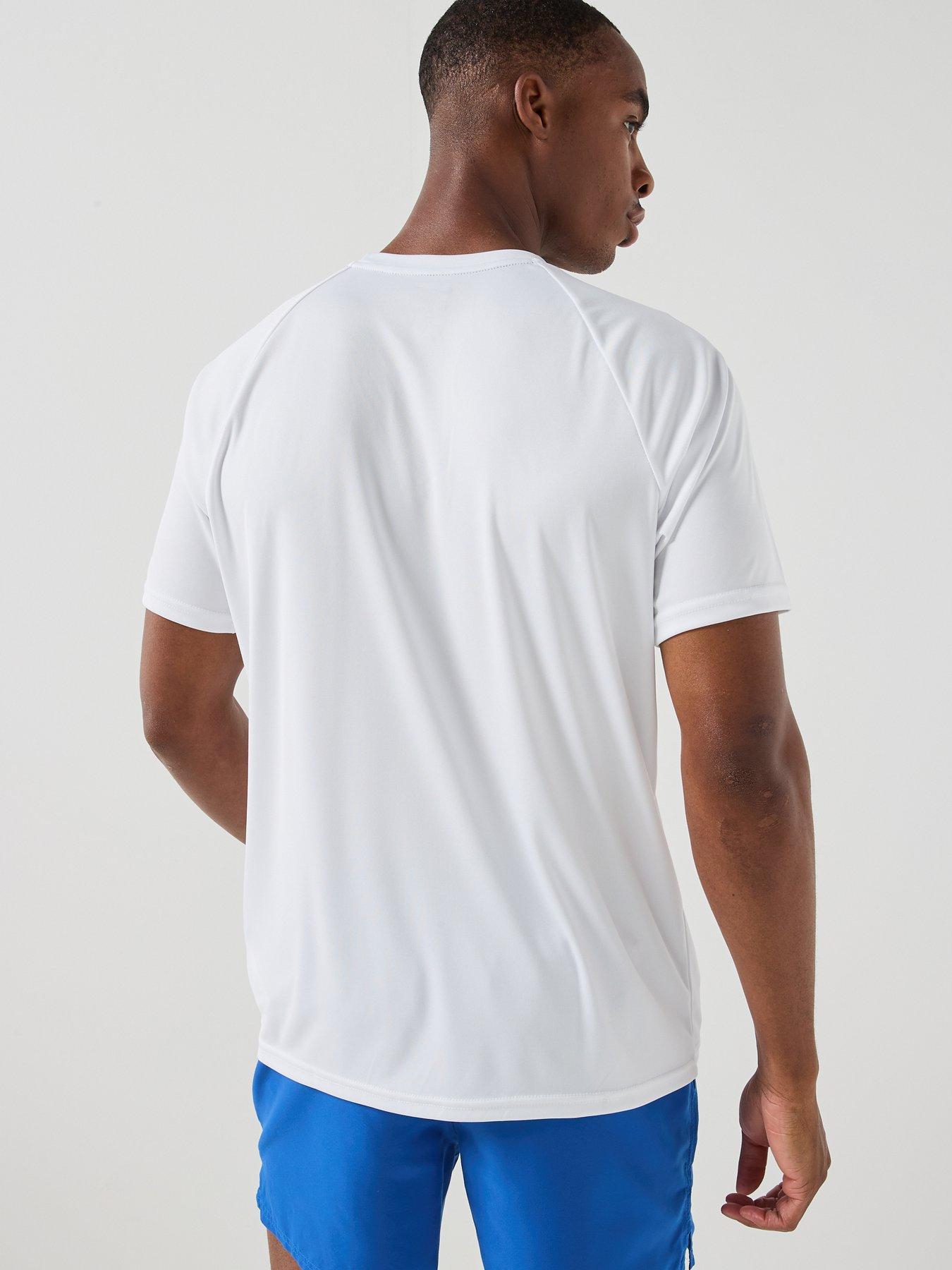 Image 2 of 3 of Nike Mens Short Sleeve Hydroguard T Shirt - White
