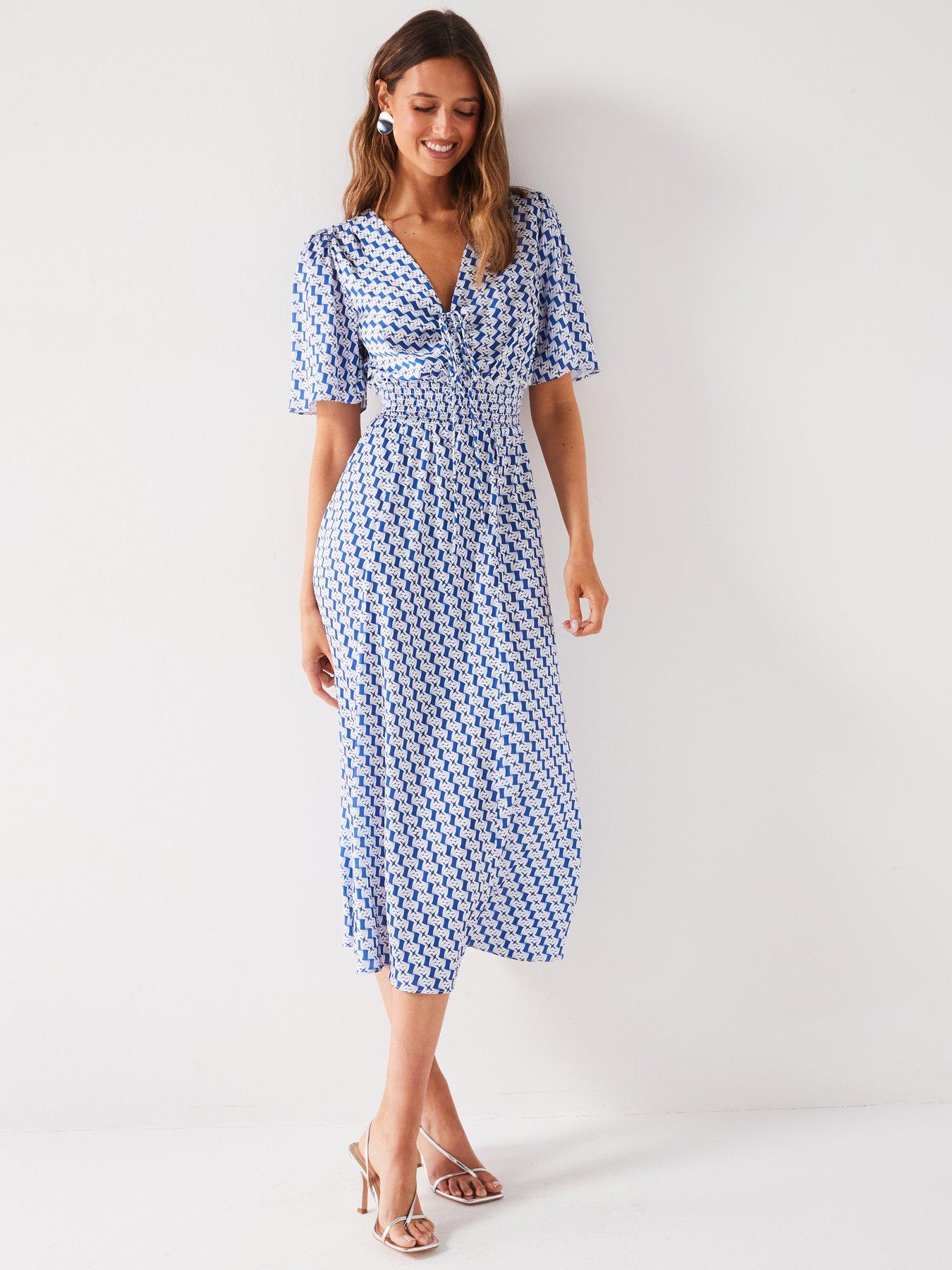 v-by-very-angel-sleeve-geo-print-midaxi-dress-blue