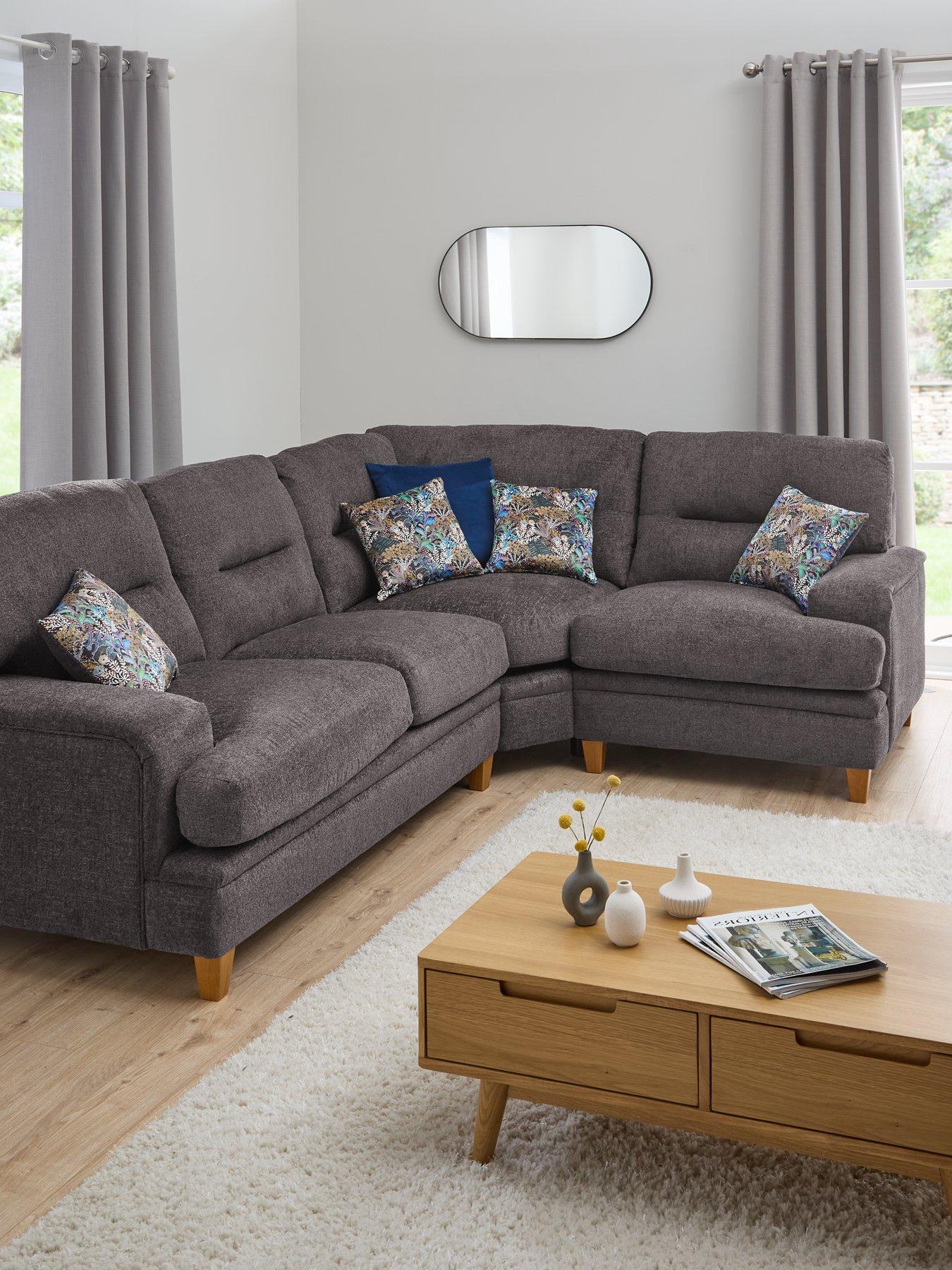 Very Home Trieste Fabric left Hand Corner Group - Made to order in the UK