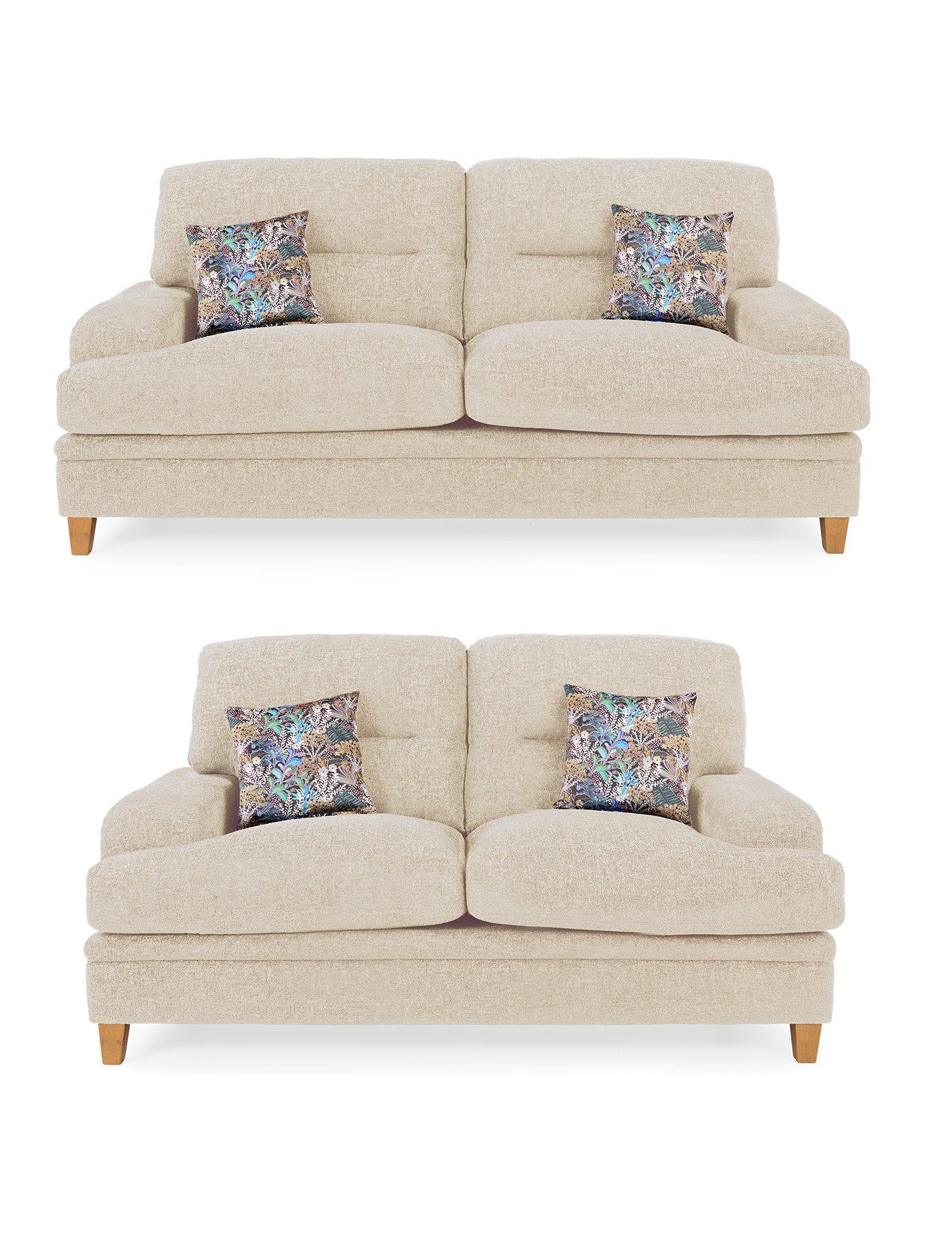 Product photograph of Very Home Trieste 3 Seater 2 Seater Fabric Sofa Set Buy And Save from very.co.uk