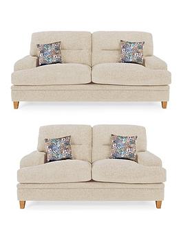 Product photograph of Very Home Trieste 3 Seater 2 Seater Fabric Sofa Set Buy And Save from very.co.uk