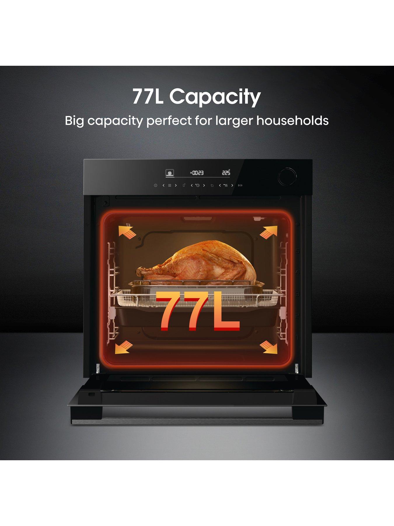 Image 2 of 8 of Hisense Hi6 BlackLine BSA66346ADBGUK Built-In Electric Single Oven - Steam Add Plus, Wi-Fi Enabled - Jet Black