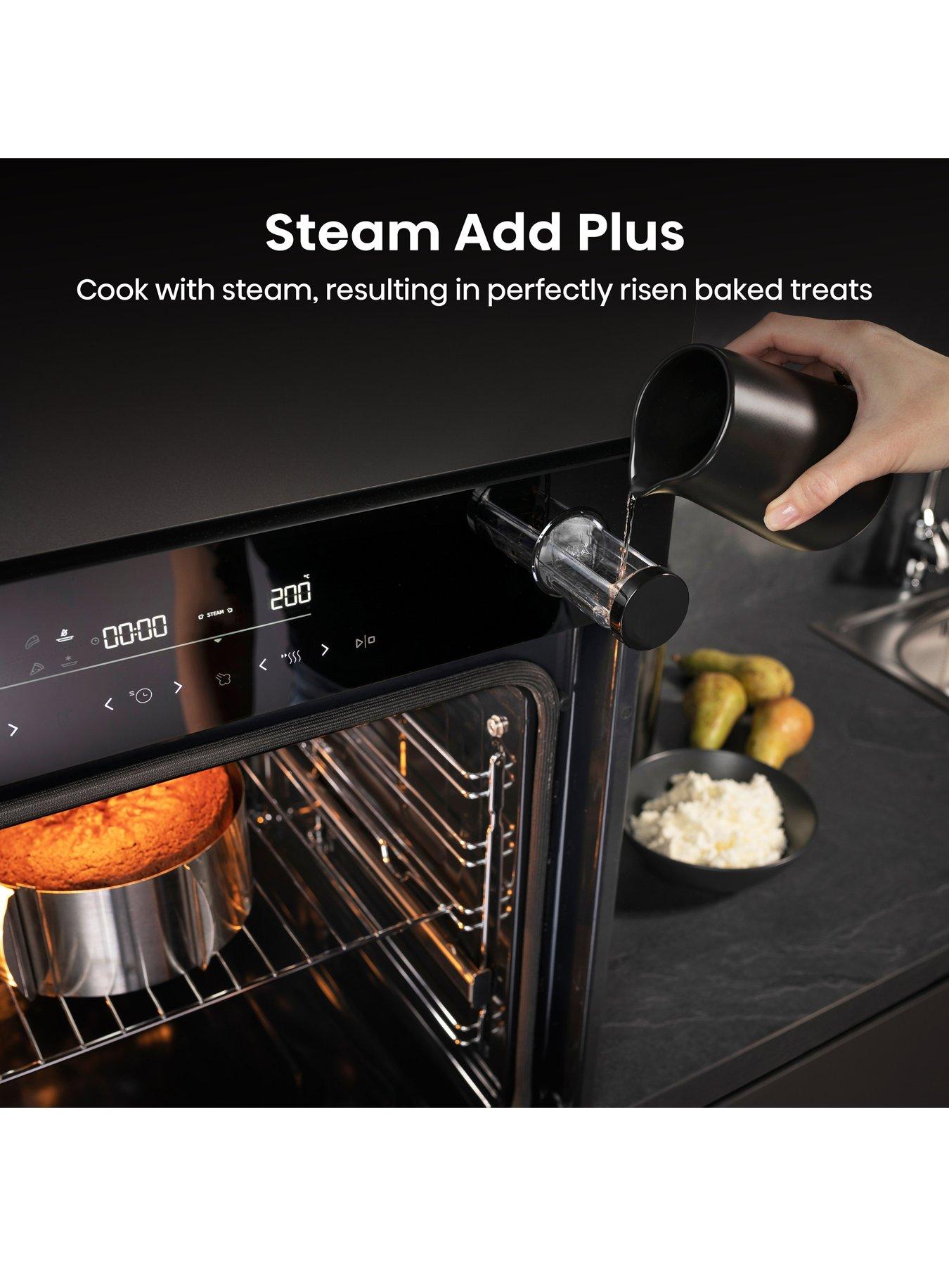 Image 2 of 8 of Hisense Hi6 BlackLine BSA66346PDBGUK Built-In Electric Pyrolytic Steam Add Plus, Wi-Fi Enabled Single Oven - Jet Black