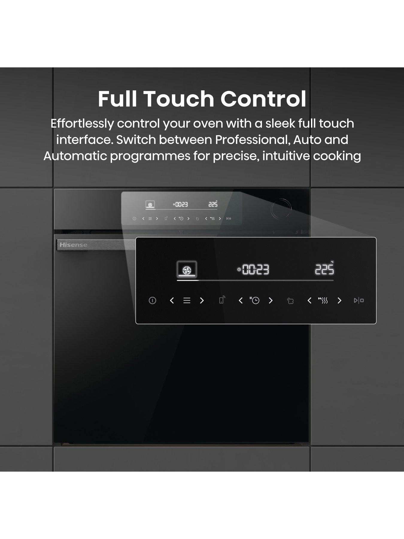 Image 3 of 8 of Hisense Hi6 BlackLine BSA66346PDBGUK Built-In Electric Pyrolytic Steam Add Plus, Wi-Fi Enabled Single Oven - Jet Black