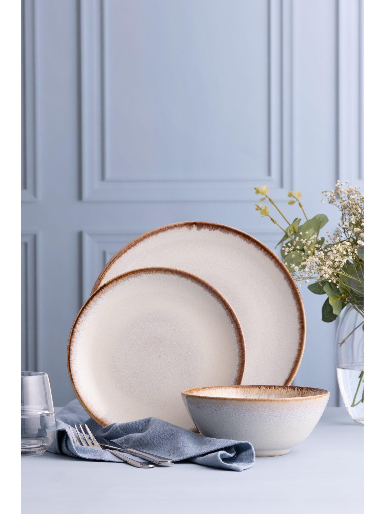 Image 4 of 4 of Mason Cash Reactive 12-Piece Dinner Set &ndash; Cream