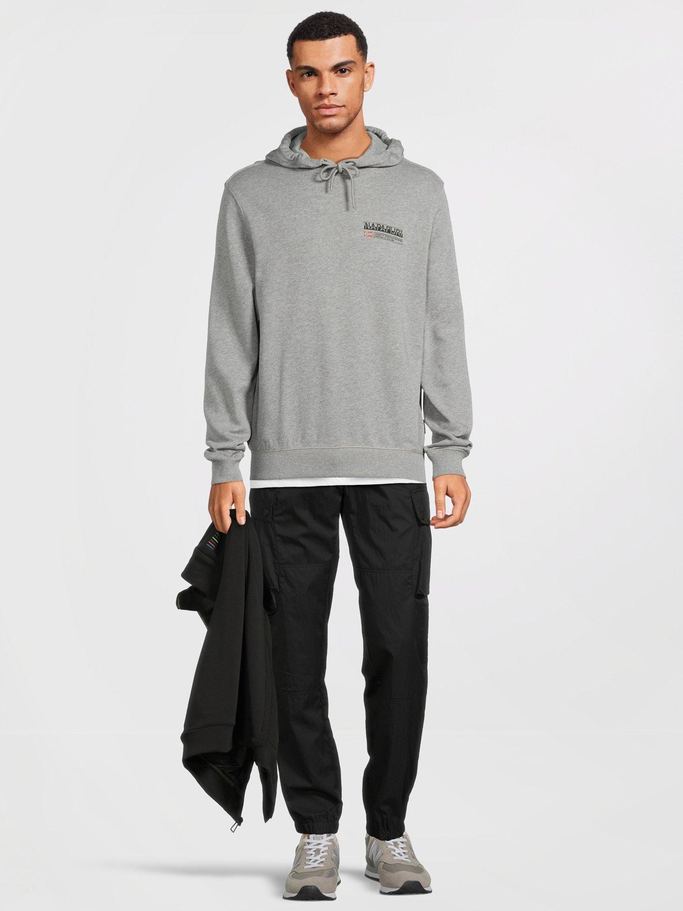 NAPAPIJRI Men's Kasba Overhead Hoodie - Grey | Very.co.uk