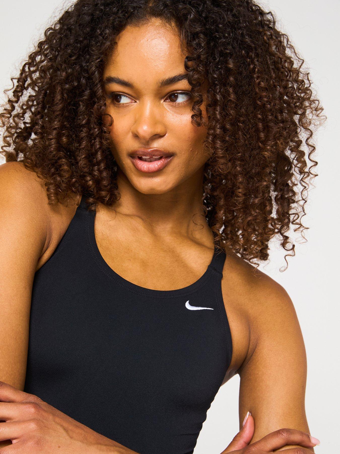 Image 4 of 4 of Nike Womens Performance Fastback One Piece Swimsuit - Black