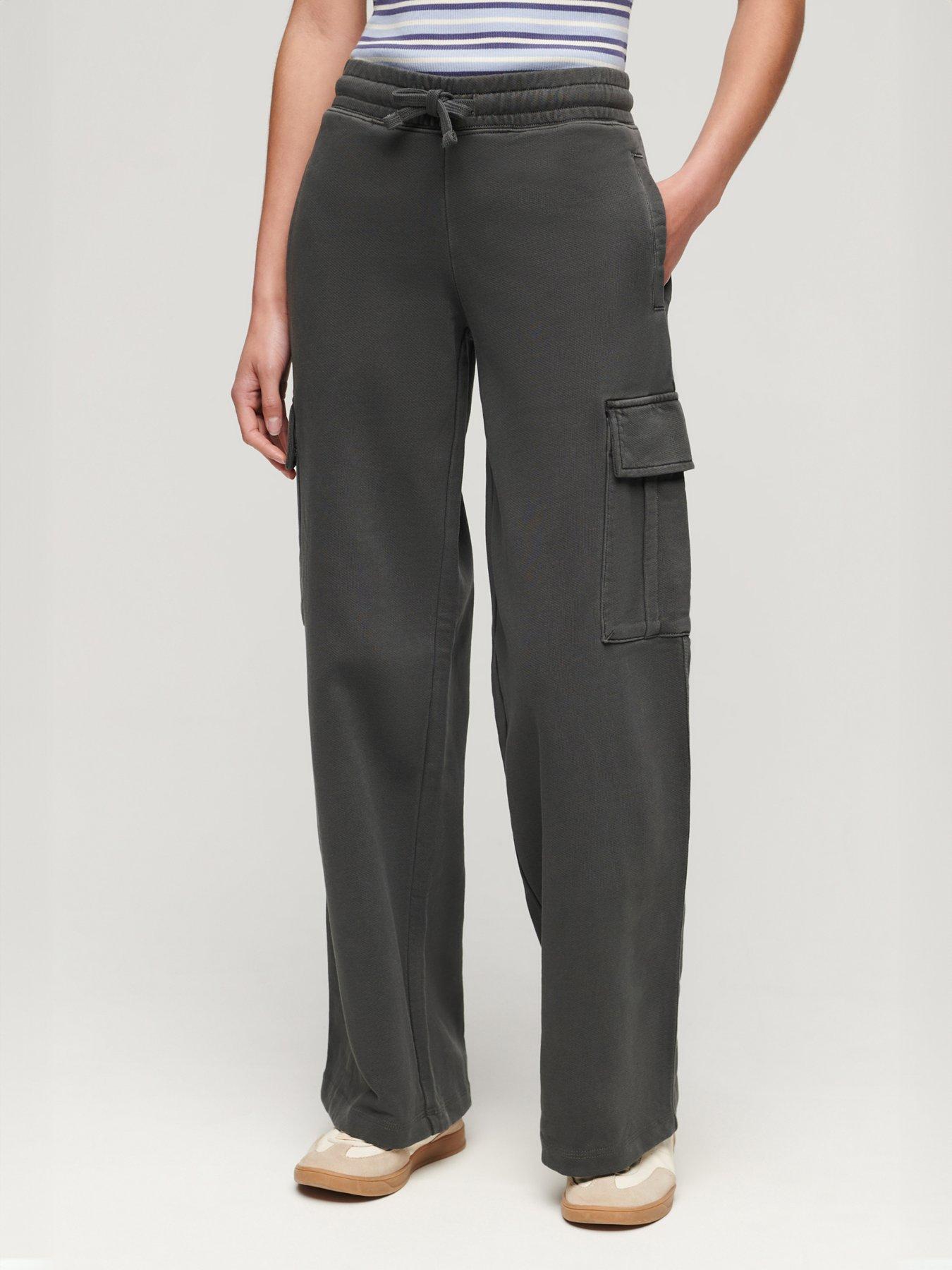 Vintage Wide Cargo Jogger Black