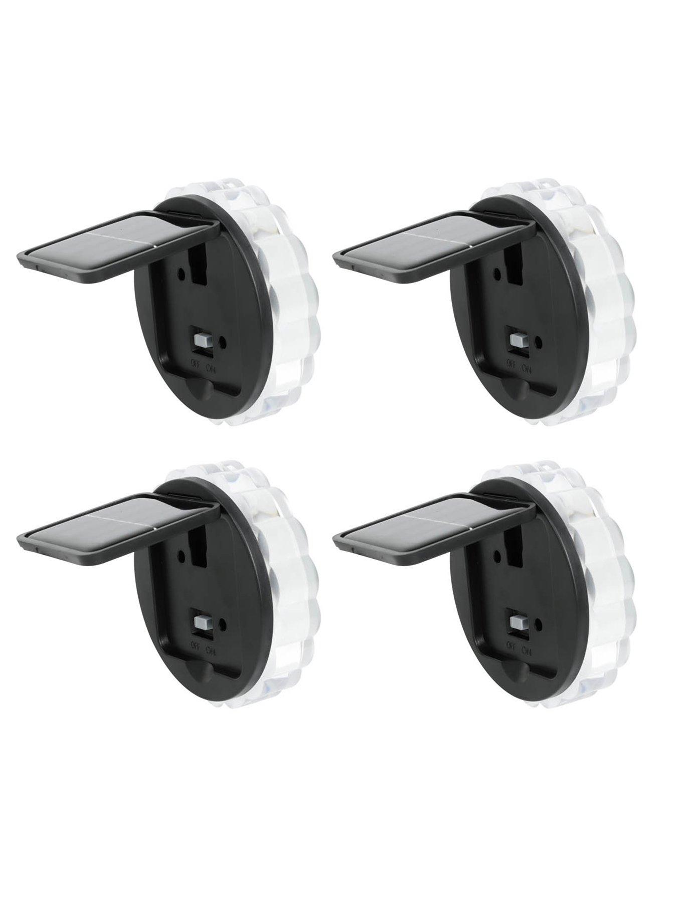 Product photograph of Streetwize Solar Fence Star Wall Light Pack Of 4 from very.co.uk