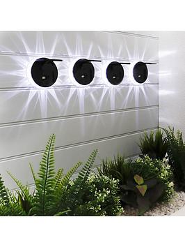 Product photograph of Streetwize Solar Fence Star Wall Light Pack Of 4 from very.co.uk