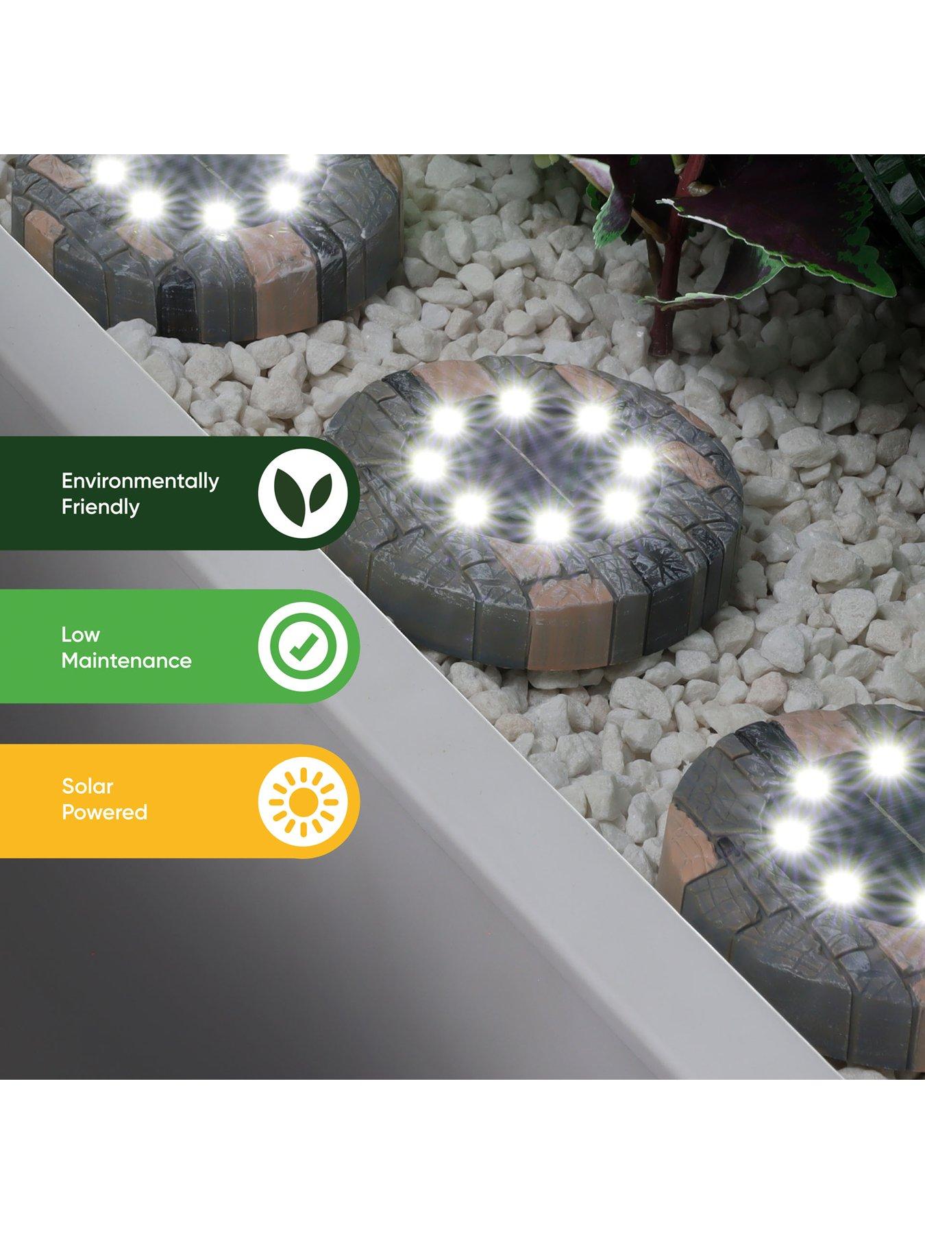 Image 7 of 7 of Streetwize Solar Stone Effect Deck Light (Pack of 4)