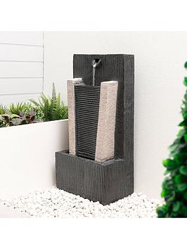 Product photograph of Streetwize Solar Stone Column Fountain from very.co.uk
