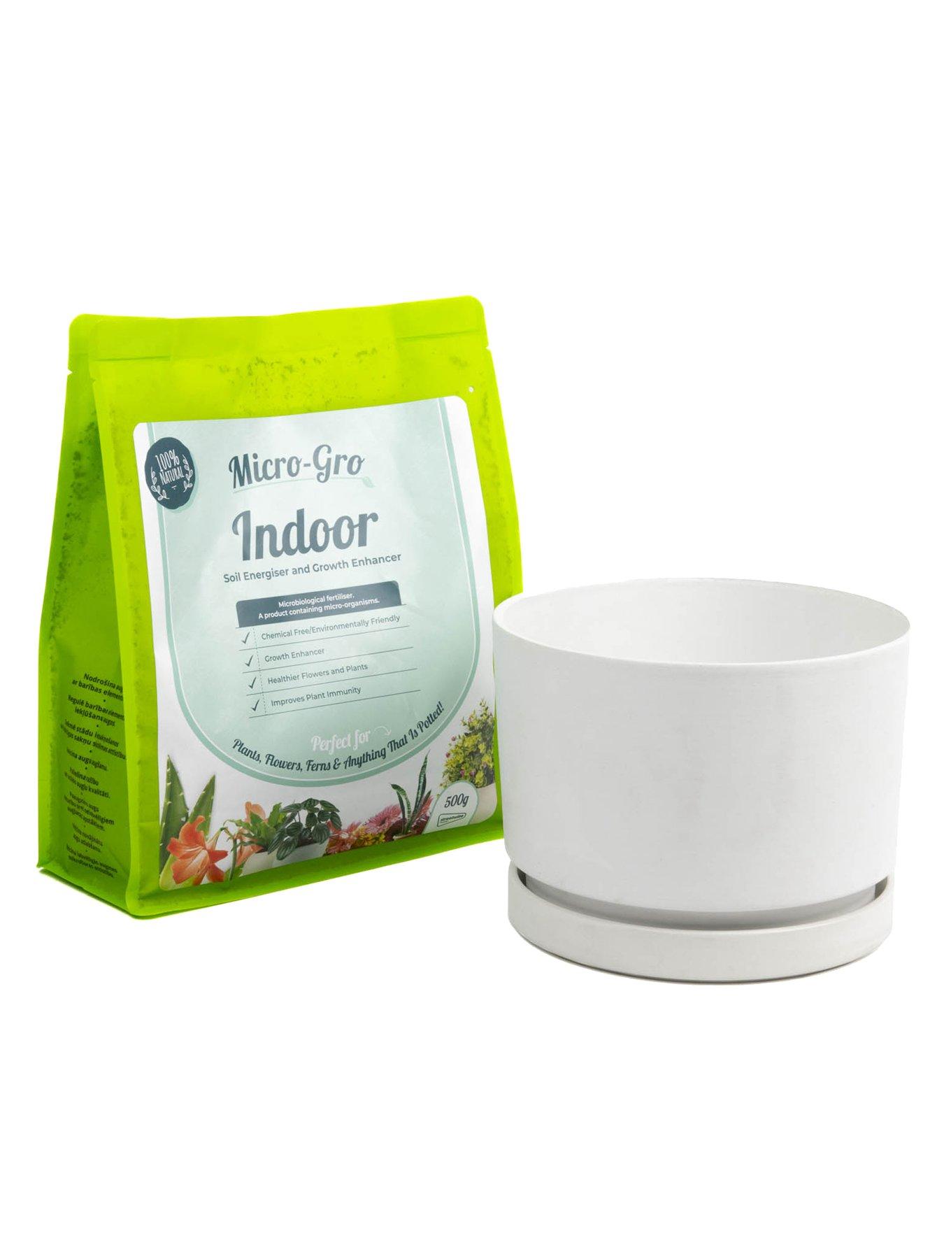 Product photograph of Streetwize Micro-gro - Indoor Microbiological Fertilizer Including 1x Self Watering Plant Pot from very.co.uk