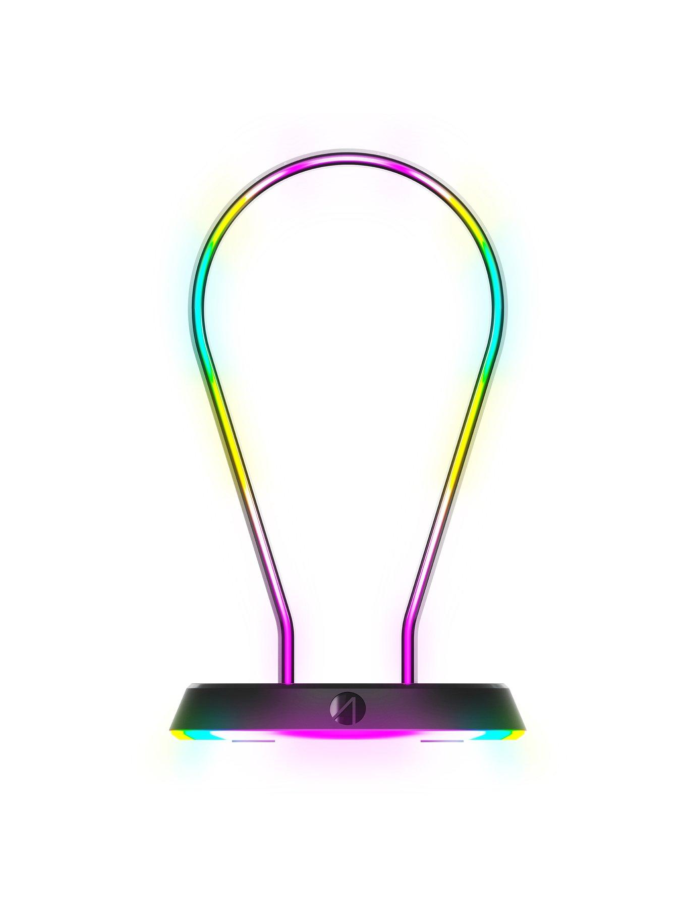 Image 4 of 7 of Stealth LED Light Up Gaming Headset Stand with 2x USB ports