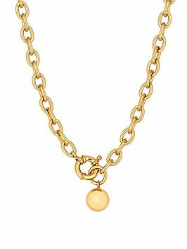 jon richard gold plated polished ball necklace
