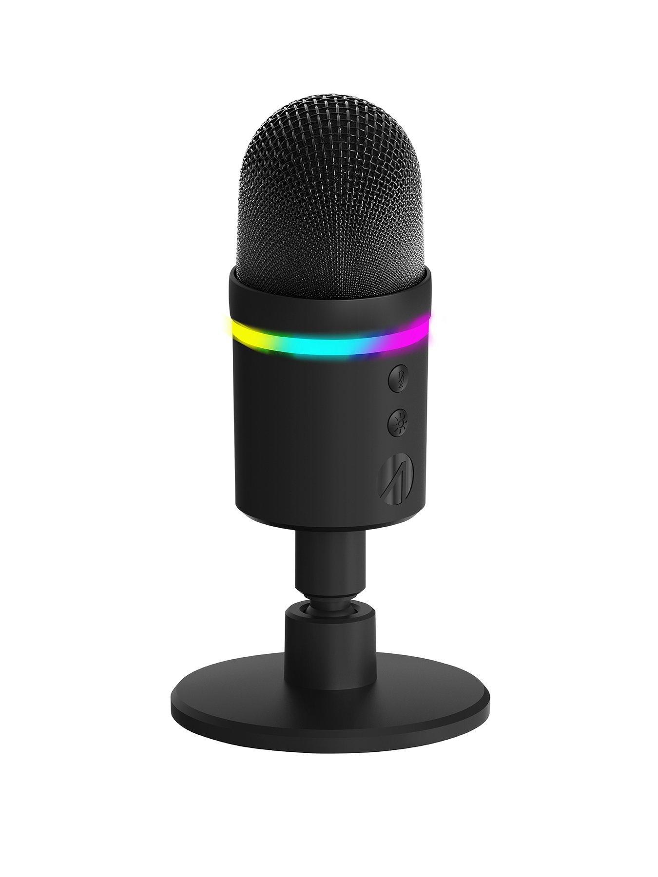 Stealth Light Up LED USB Streaming Mic Black very