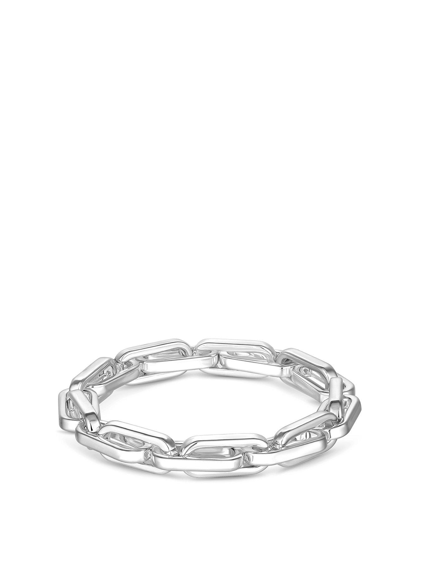 undefined Silver Plated Chain Stretch Bracelet