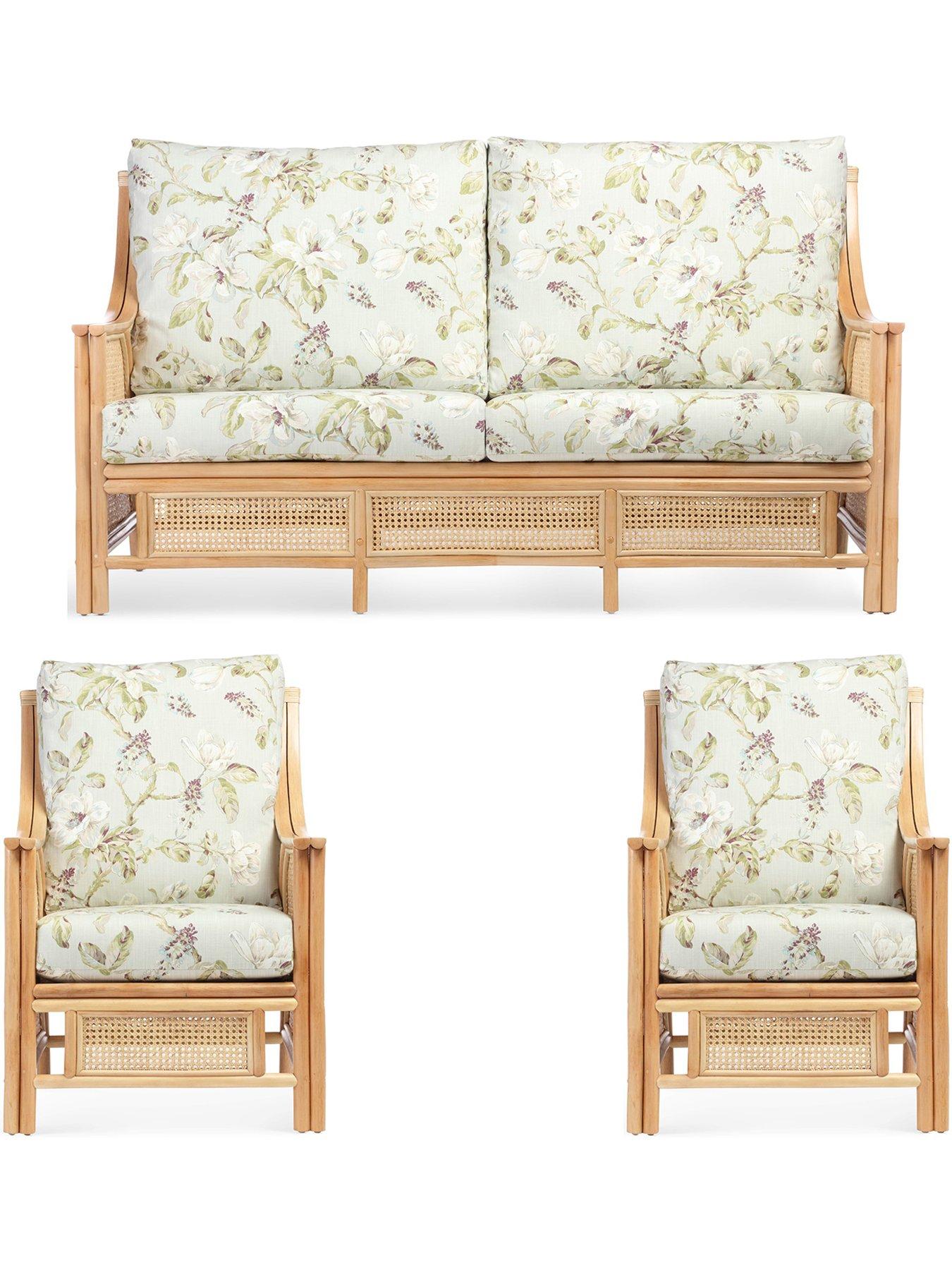 Product photograph of Desser Chester 3-seater 3pc Conservatory Chair Set from very.co.uk