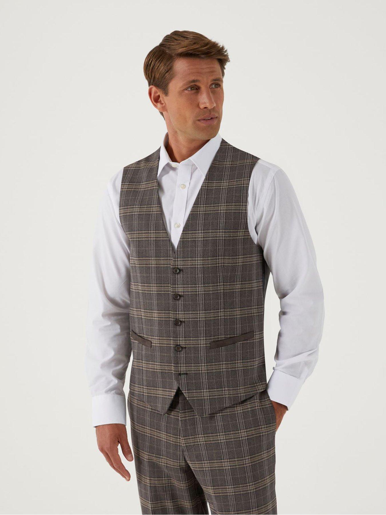 skopes-ackley-check-standard-fit-waistcoat-brown