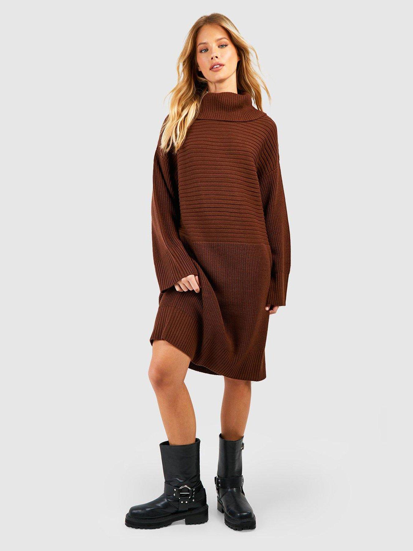 Chunky roll cheap neck jumper dress