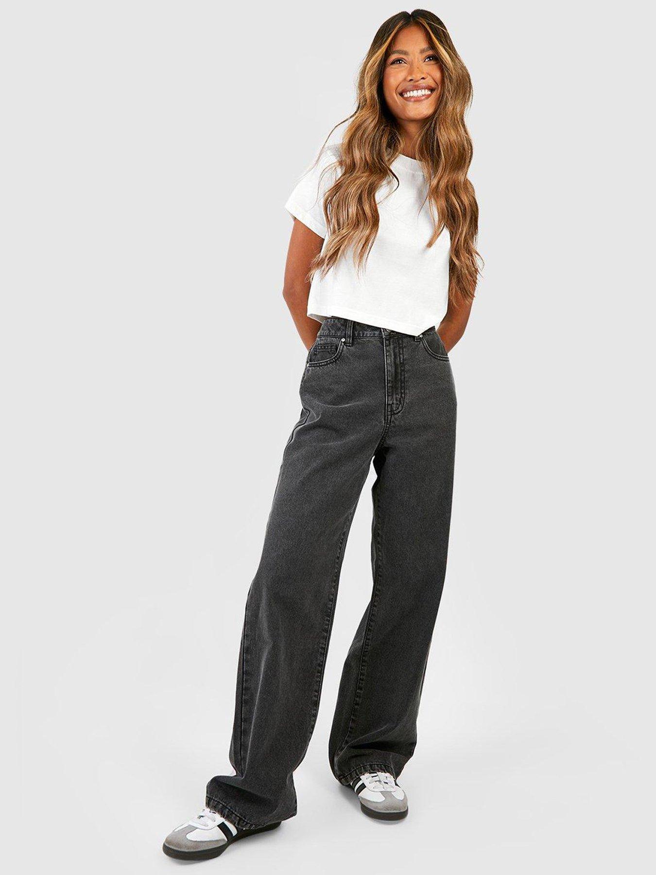 Buy Boohoo Coated High Waisted Denim Jeggings In Black