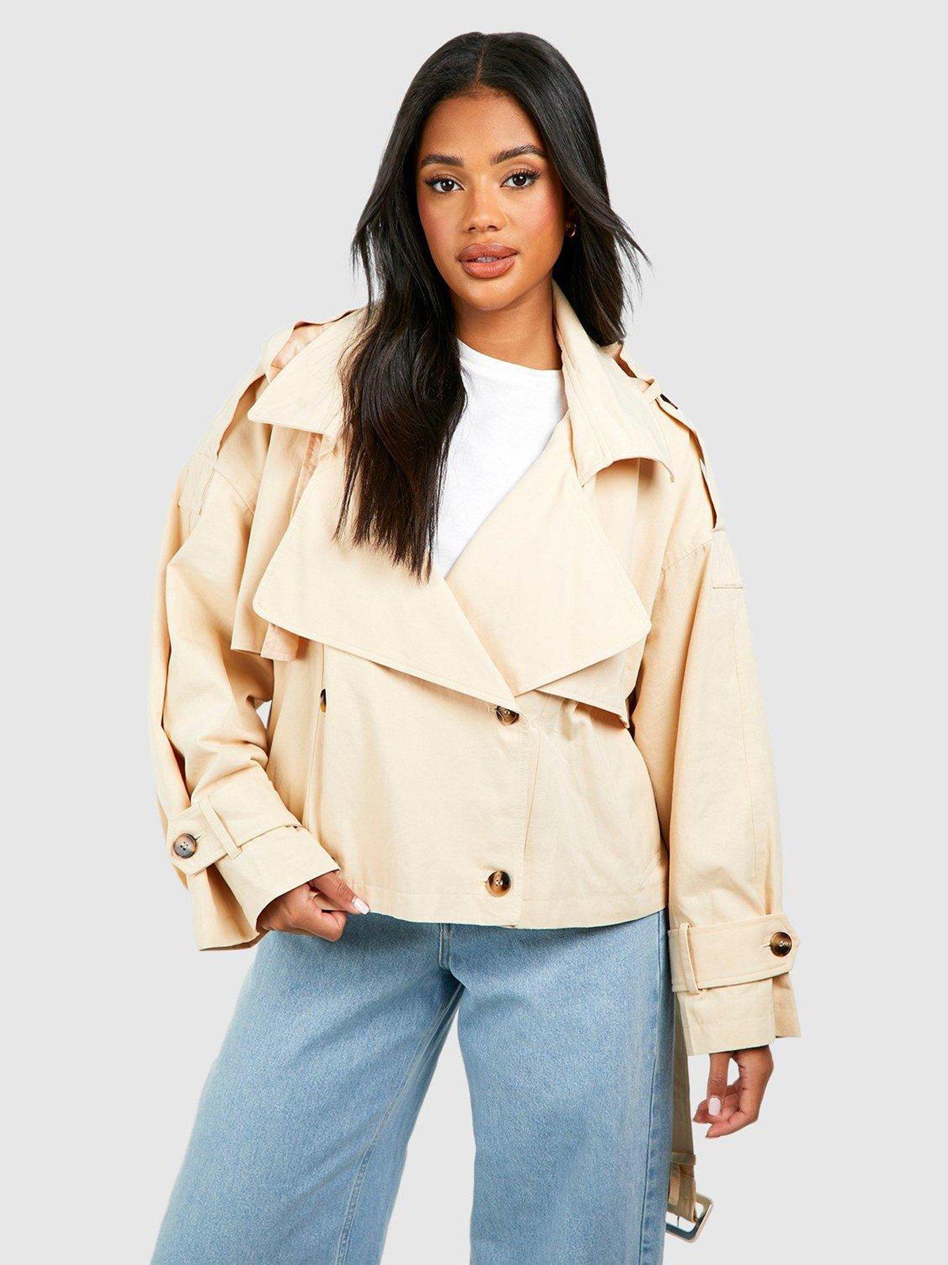 Women's hooded trench coat on sale uk