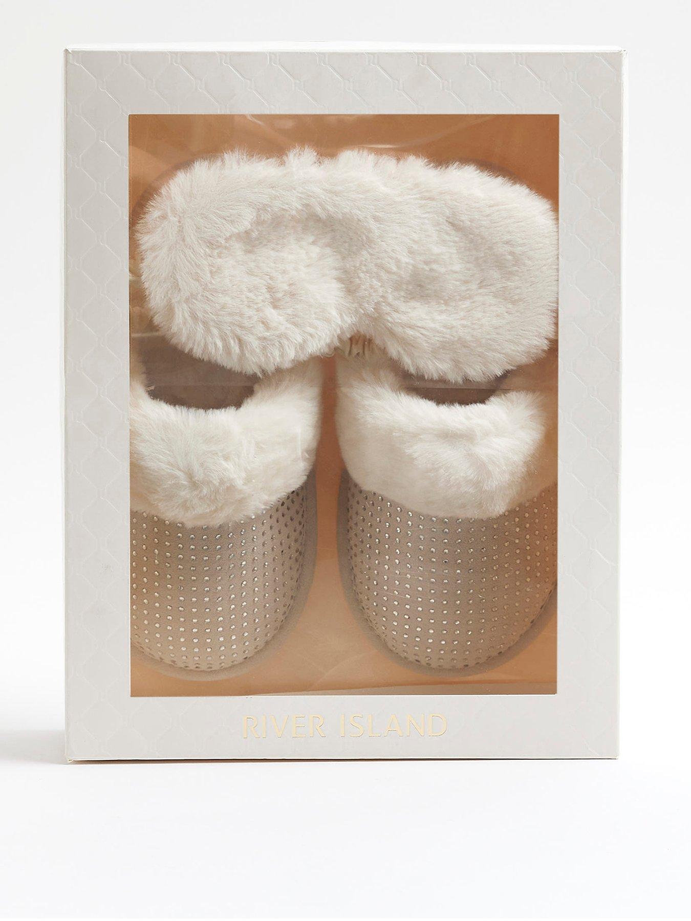 Fluffy slippers river island new arrivals