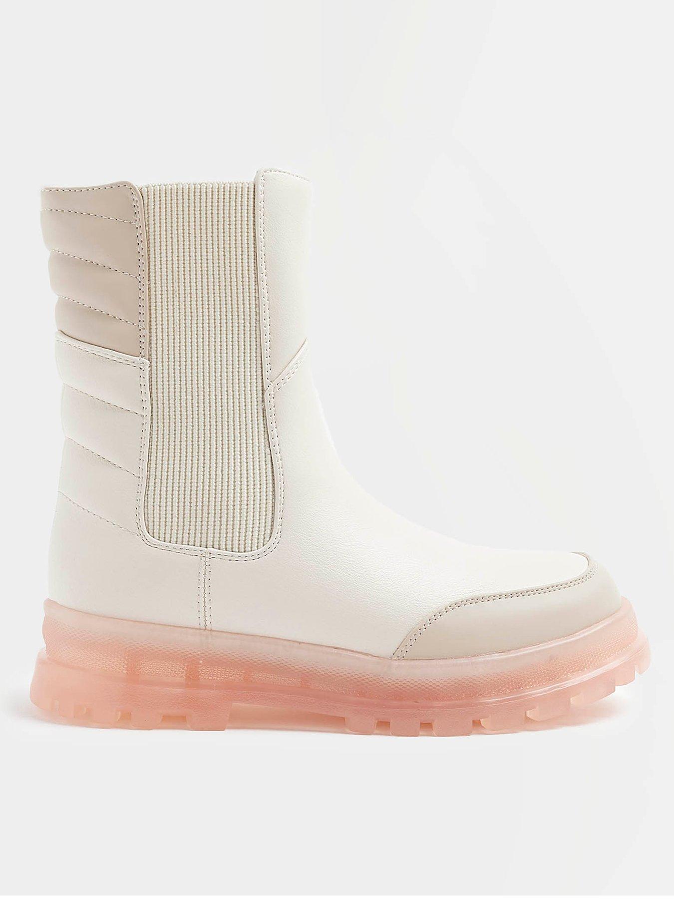 Girls on sale cream boots