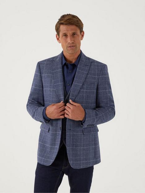 skopes-winster-glen-check-tailored-fit-suit-jacket-blue