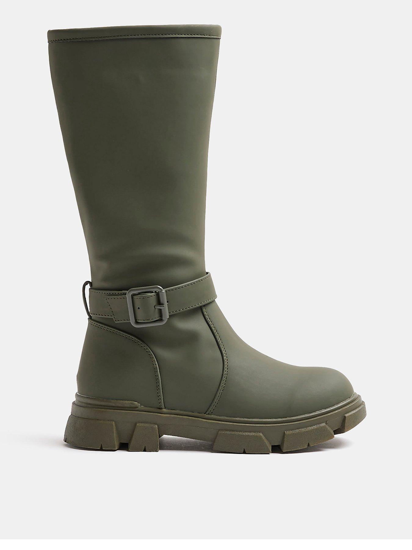 River island hot sale khaki boots