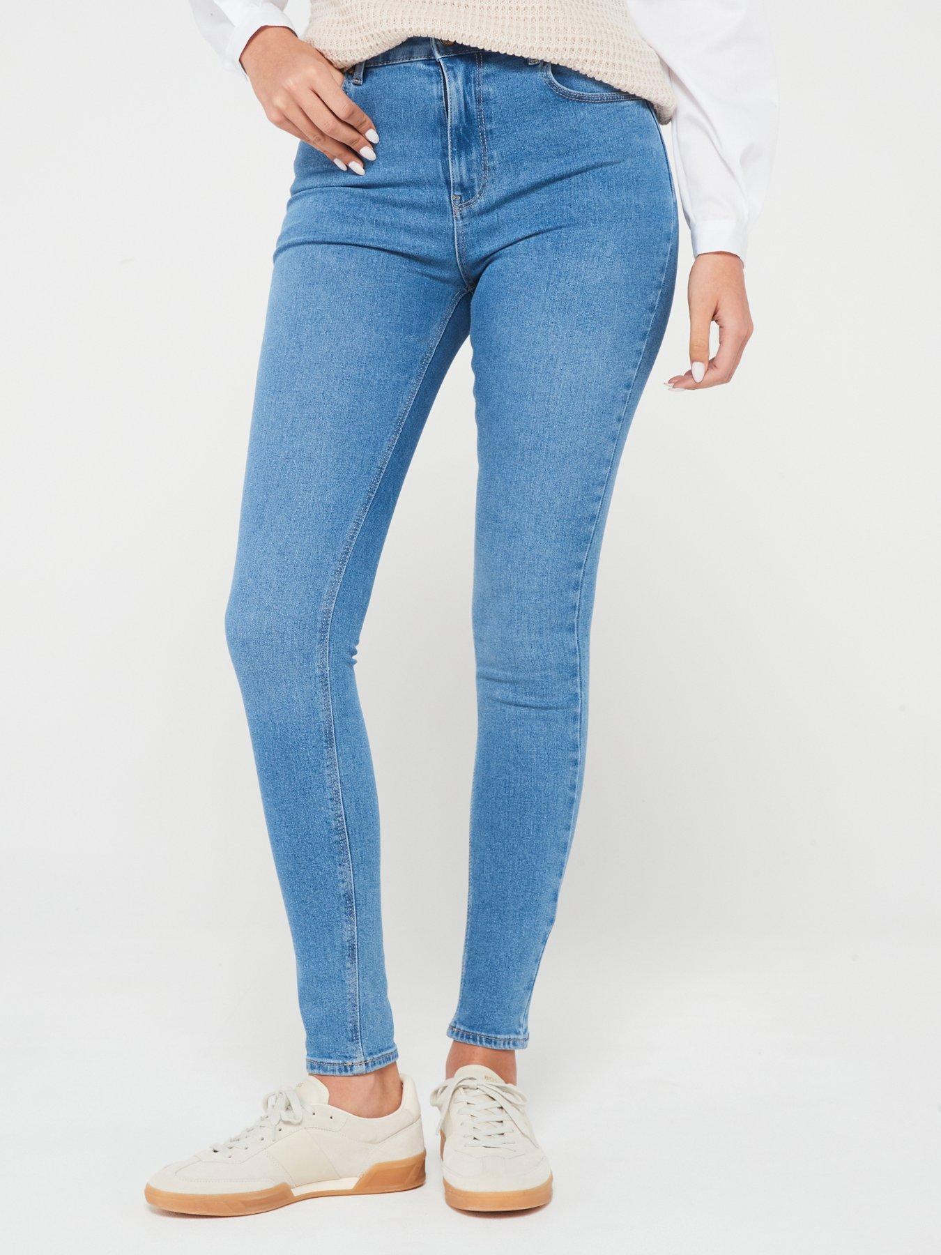 Only High Waist Skinny Jean - Medium Blue | Very.co.uk