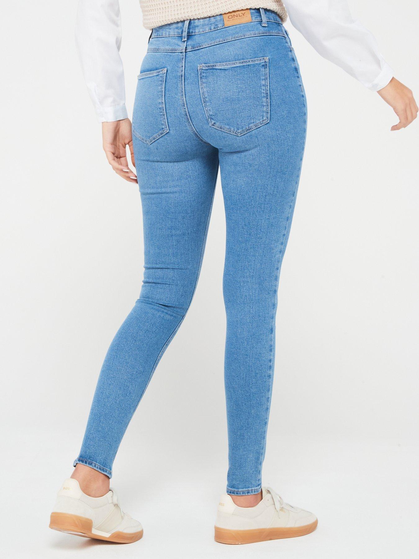 Only High Waist Skinny Jean - Medium Blue | Very.co.uk