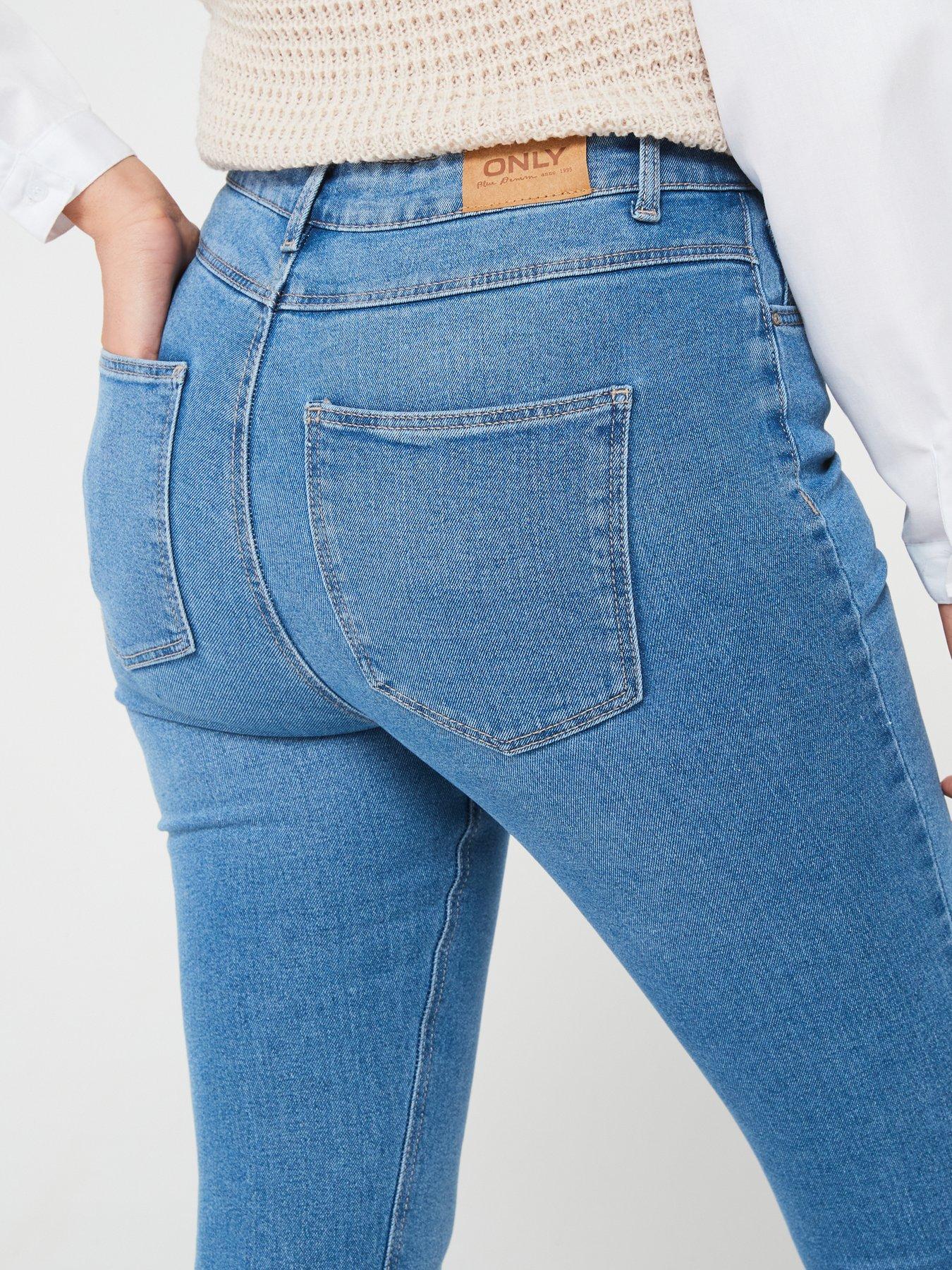 Only High Waist Skinny Jean - Medium Blue | Very.co.uk