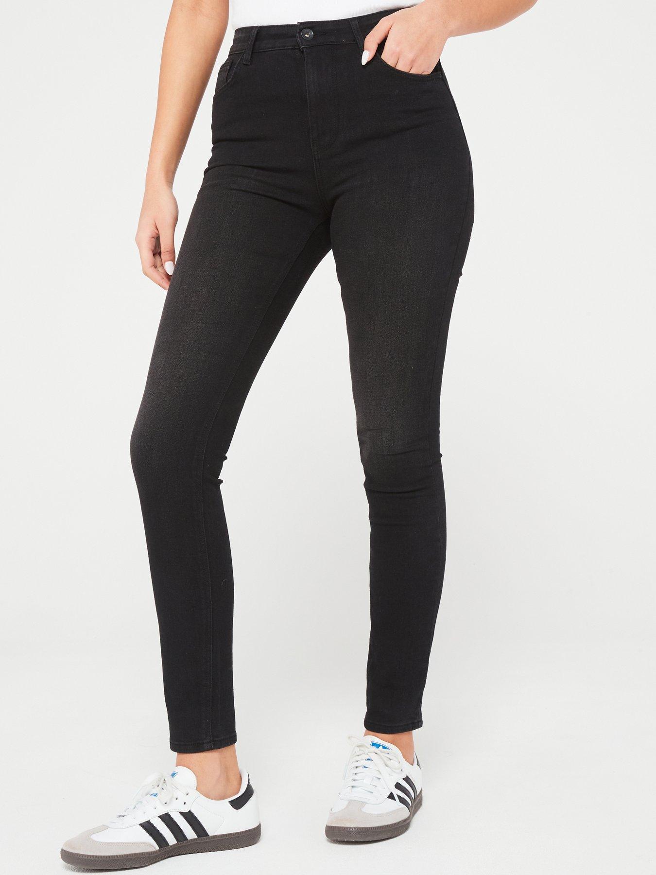 undefined High Waist Skinny Jean - Black