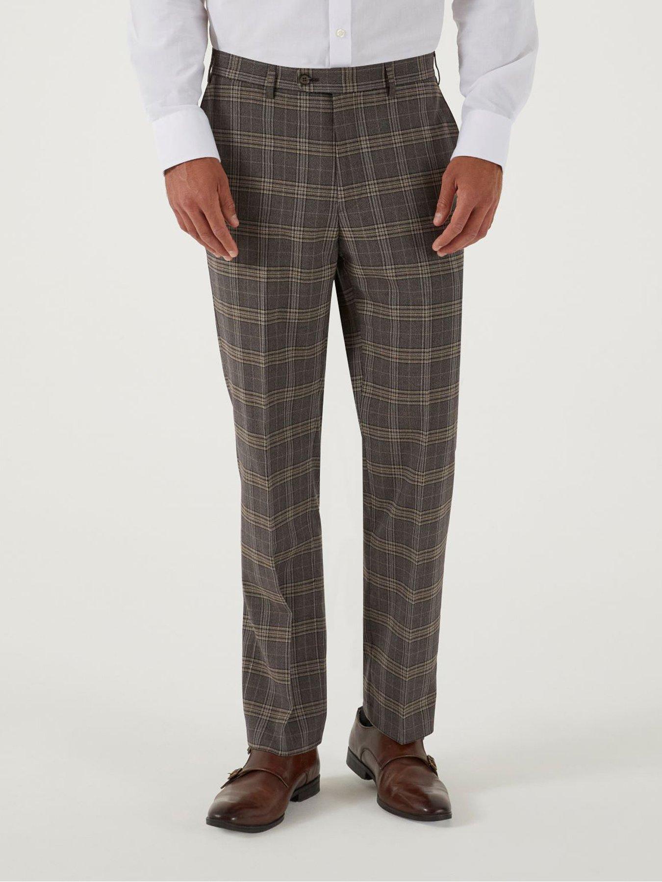 skopes-ackley-check-tailored-fit-suit-trousers-brown