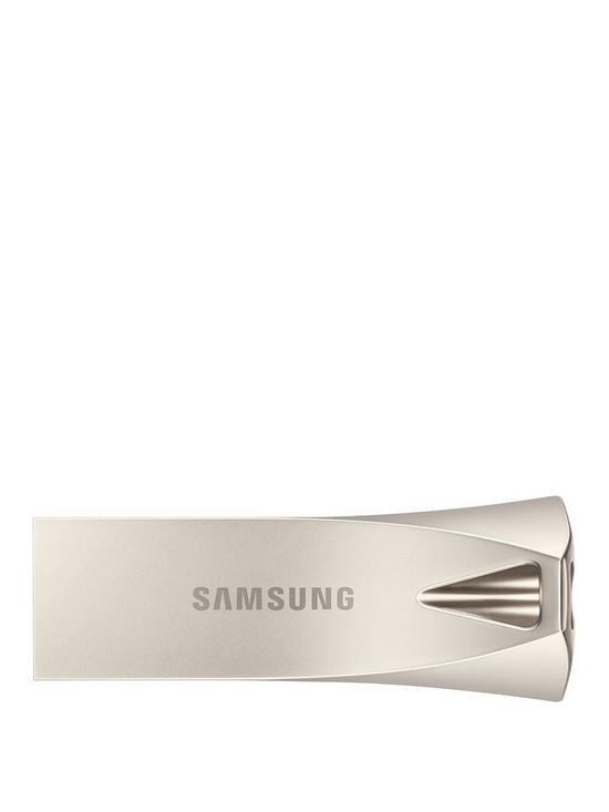 front image of samsung-bar-plus-128gb-champagne-silver