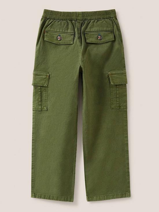 White Stuff Boys Cargo Trousers - Dark Green | very.co.uk