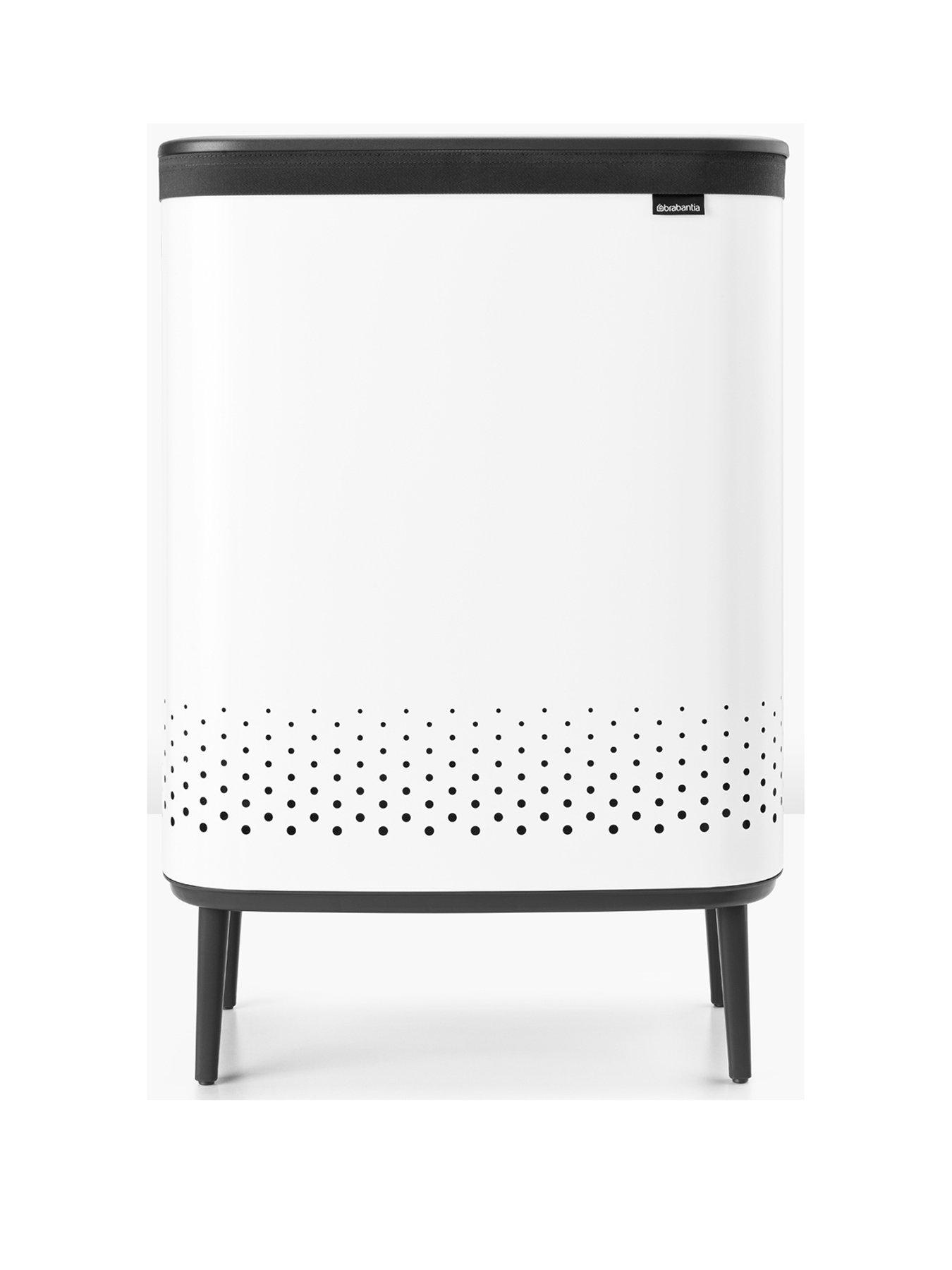 Product photograph of Brabantia 45 45-litre Bo Laundry Bin In White from very.co.uk