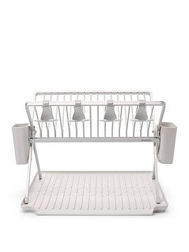 Product photograph of Brabantia Sinkside Foldable Dish Rack - Light Grey from very.co.uk