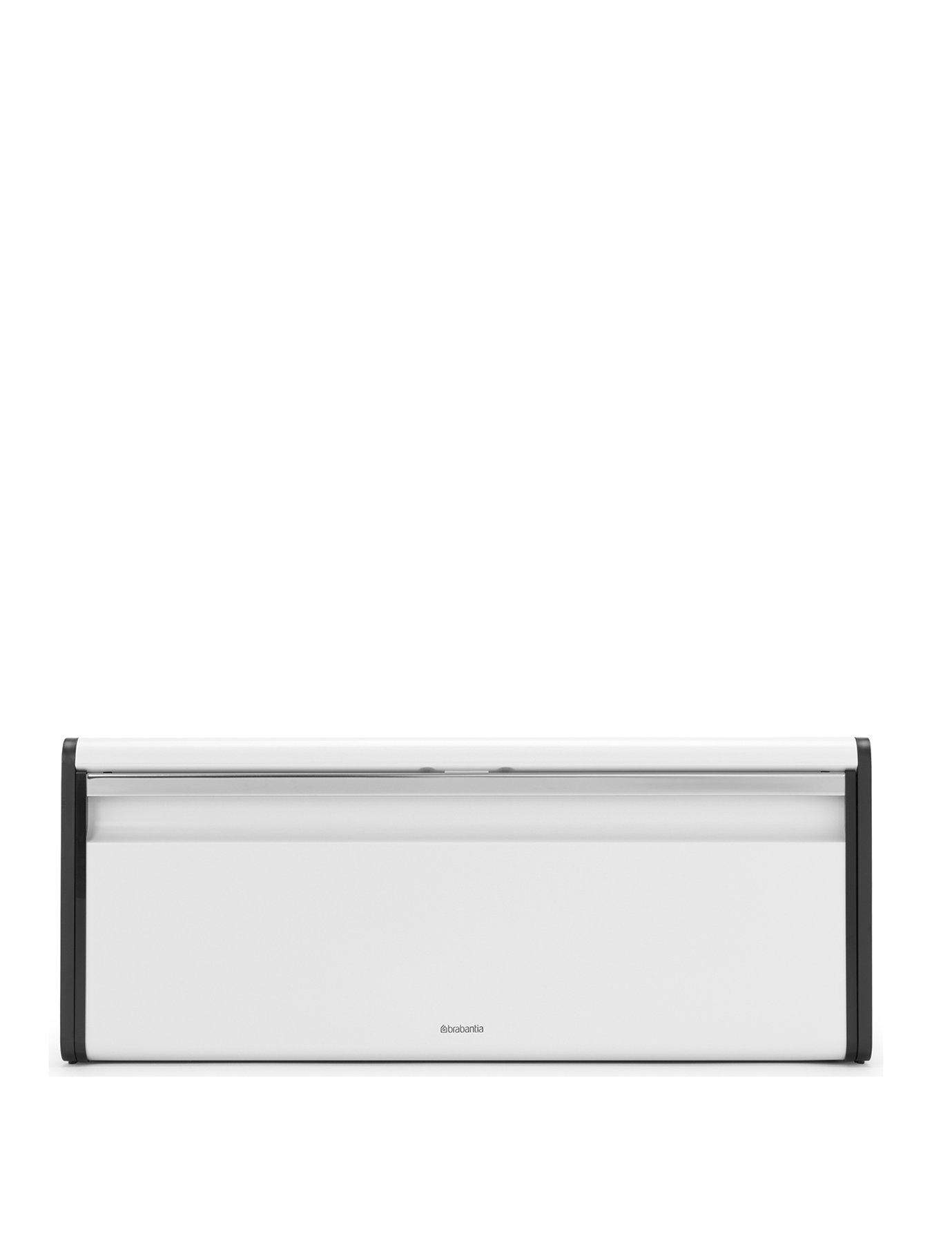 Product photograph of Brabantia Fall Front Bread Bin In White from very.co.uk