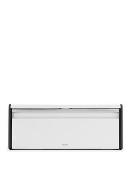 Product photograph of Brabantia Fall Front Bread Bin In White from very.co.uk