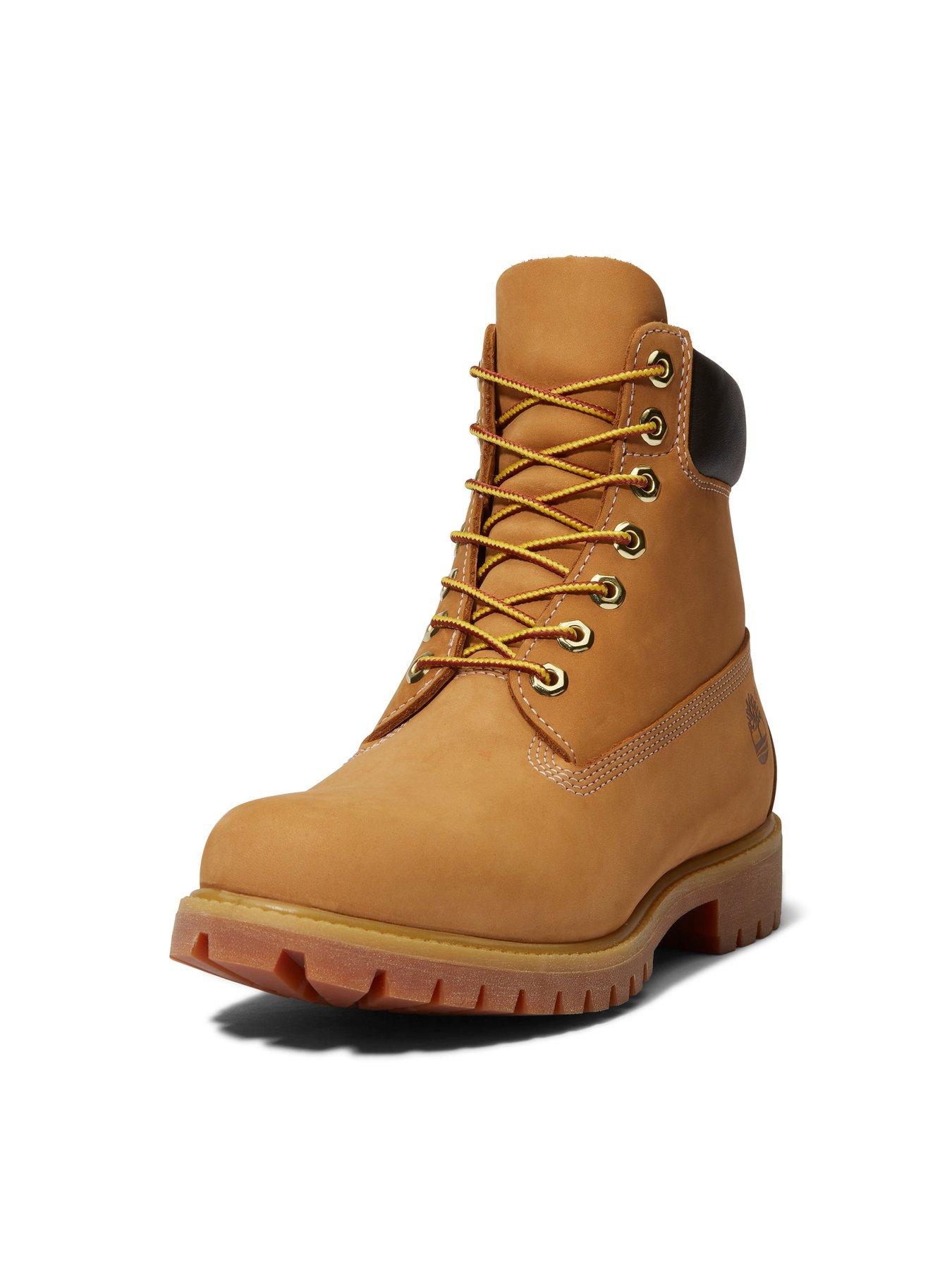 timberland premium 6 inch waterproof lace up boots light brown