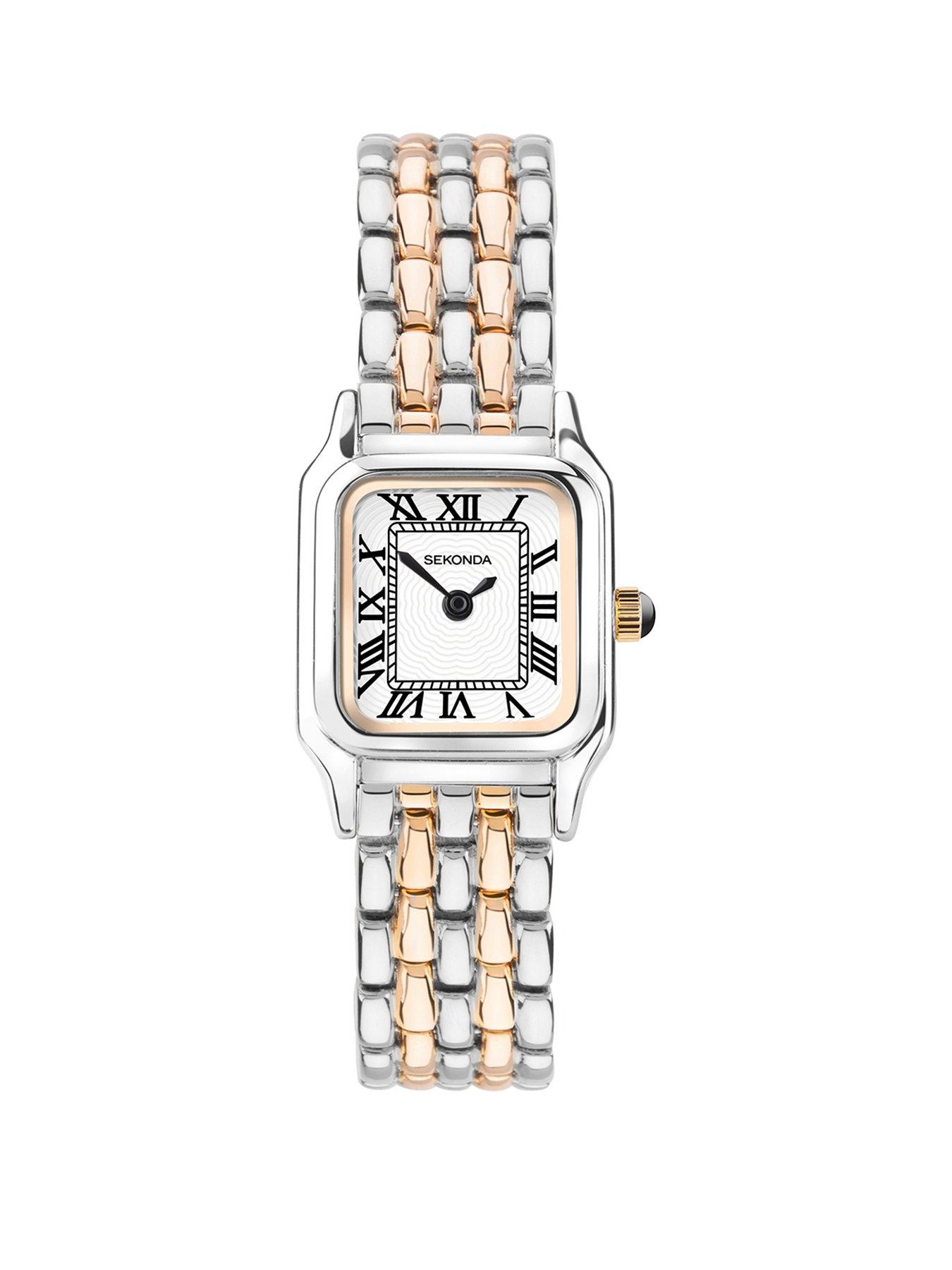 Product photograph of Sekonda Women S Monica Two-tone Stainless Steel Bracelet 20mm Analogue Watch from very.co.uk