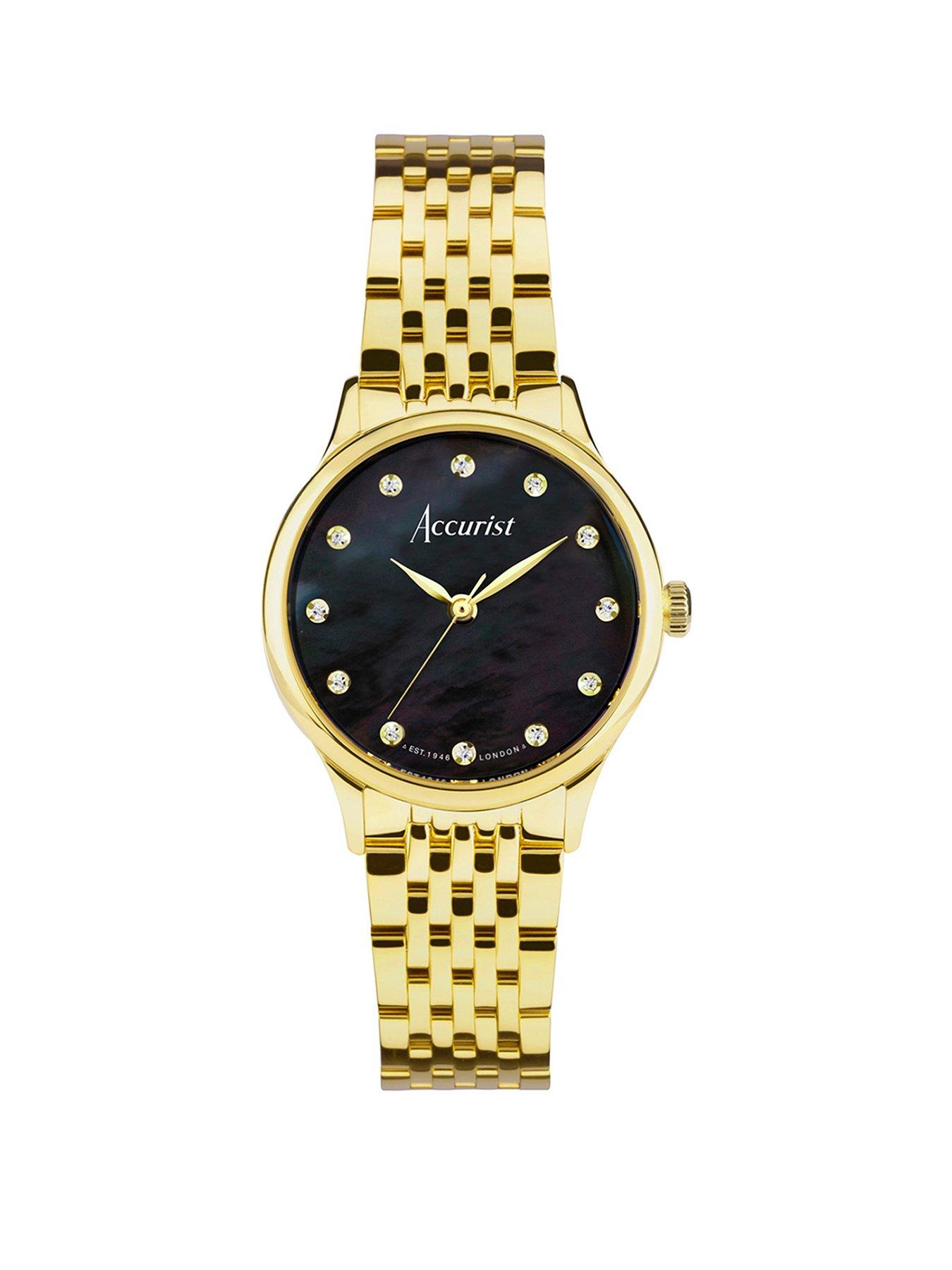undefined Women's Dress Gold Stainless Steel Bracelet 28mm Analogue Watch