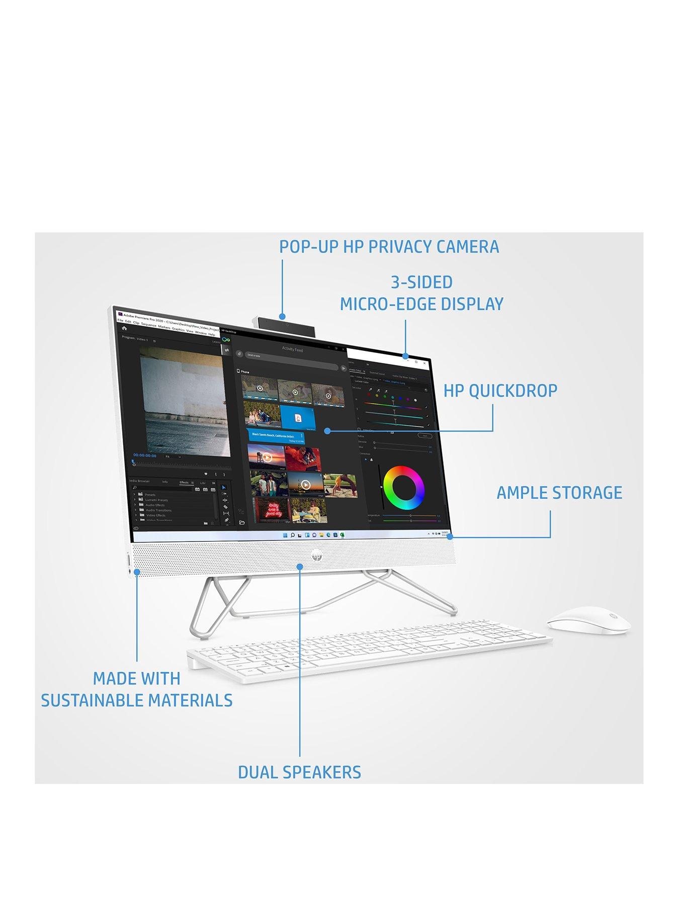 Image 3 of 8 of HP 24-cb1039na All-in-One PC - 23.8in FHD,&nbsp;Intel Core i3-1215U, 8GB RAM, 256GB SSD
