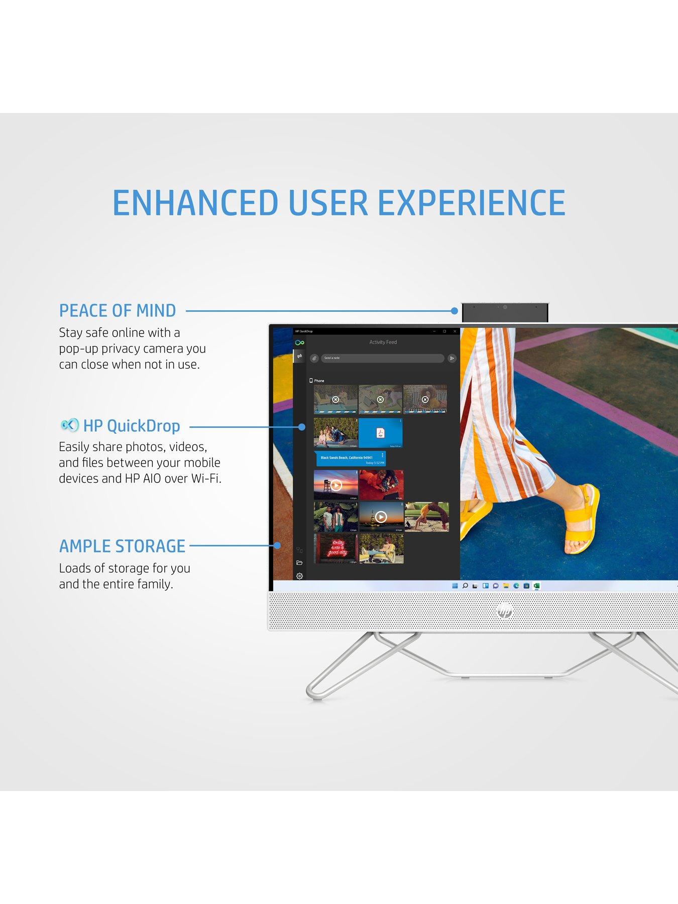 Image 4 of 8 of HP 24-cb1039na All-in-One PC - 23.8in FHD,&nbsp;Intel Core i3-1215U, 8GB RAM, 256GB SSD