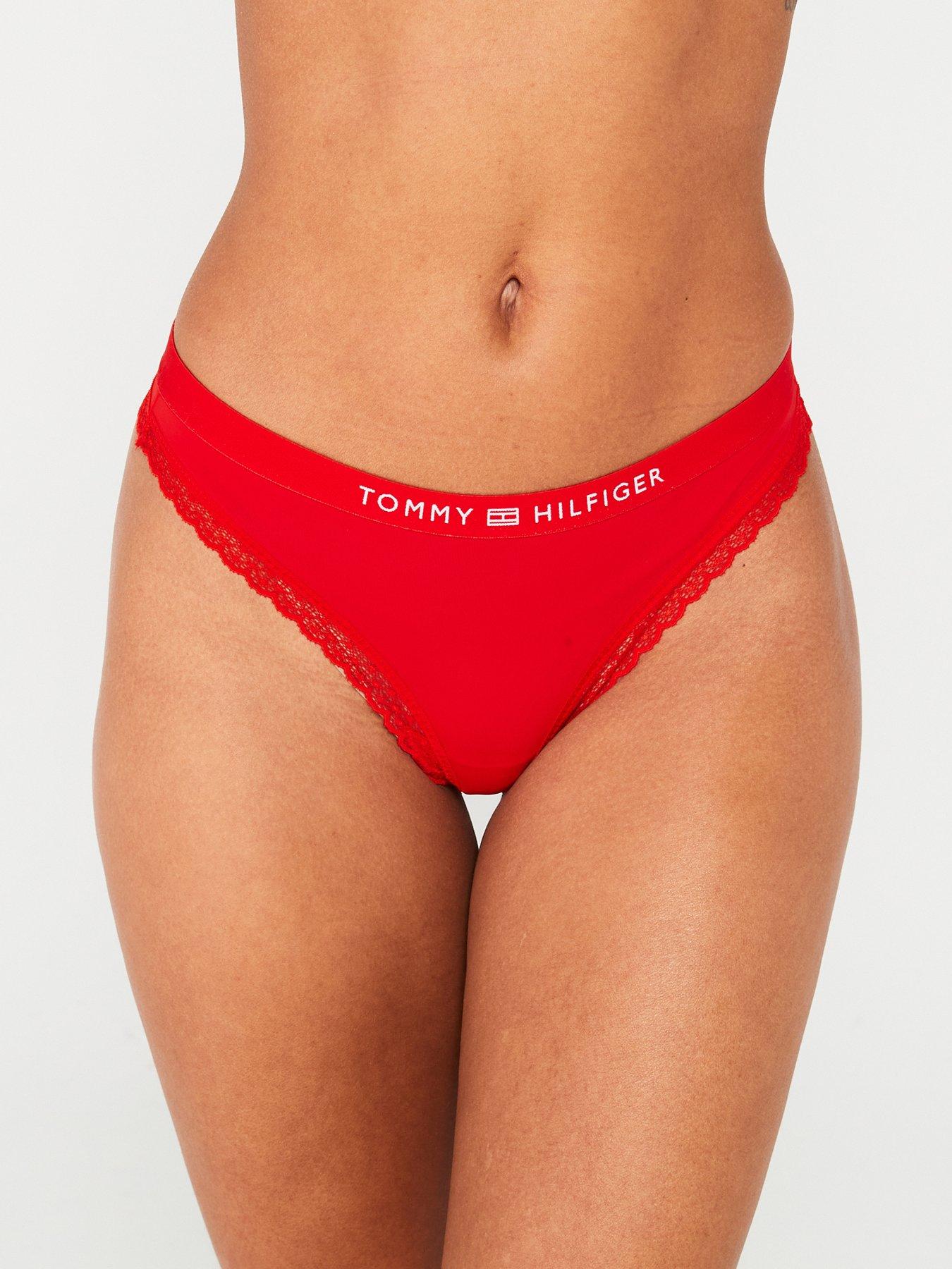 Tommy Hilfiger Women's Seamless Bikini Logo Underwear Panty, Apple